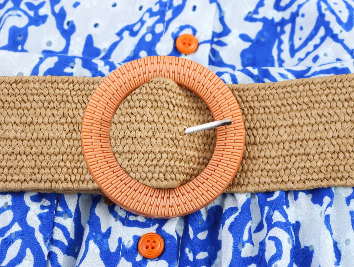 Women's Summer Embroidered Dress with Belt