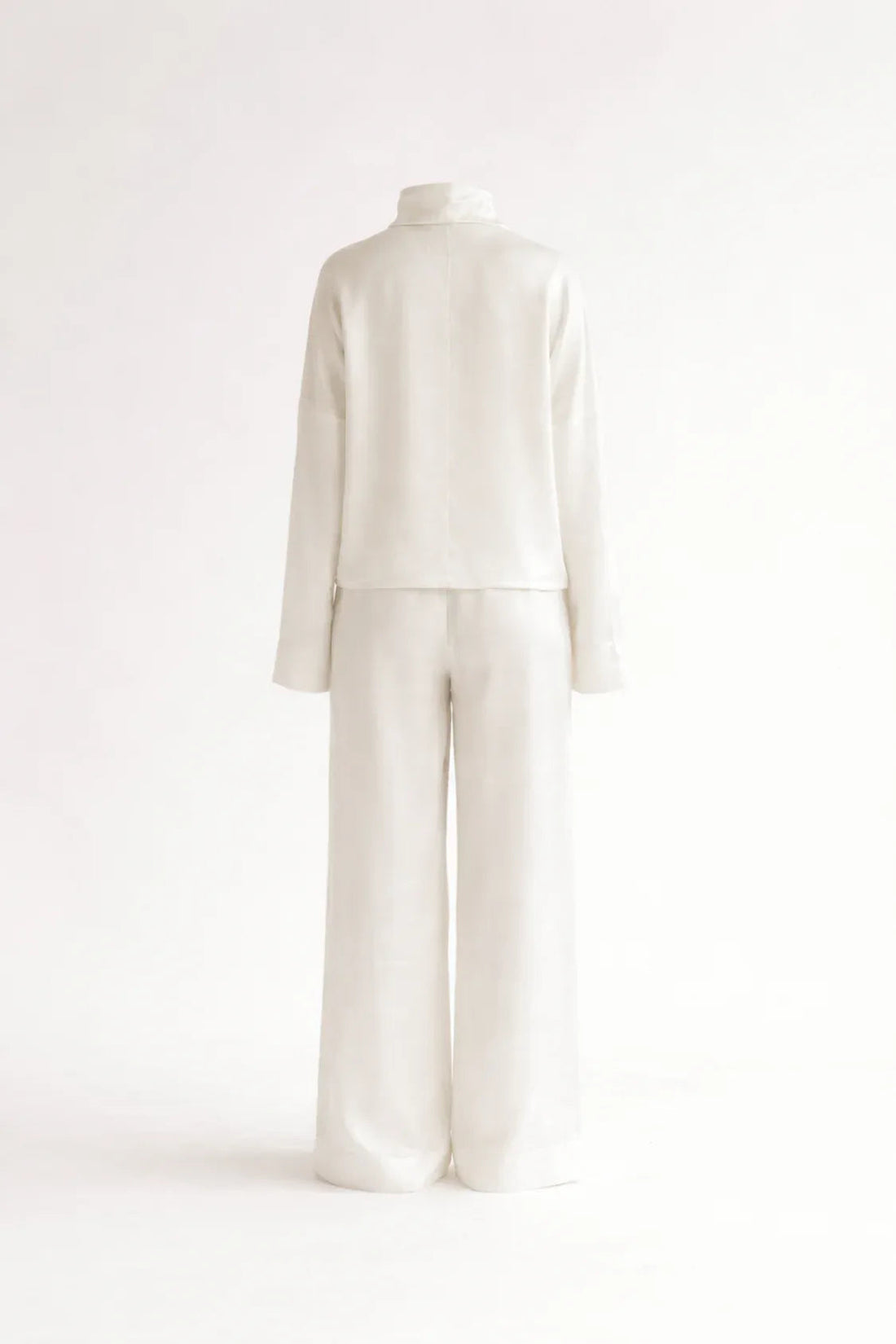 Silk/Linen Clothing Set - White