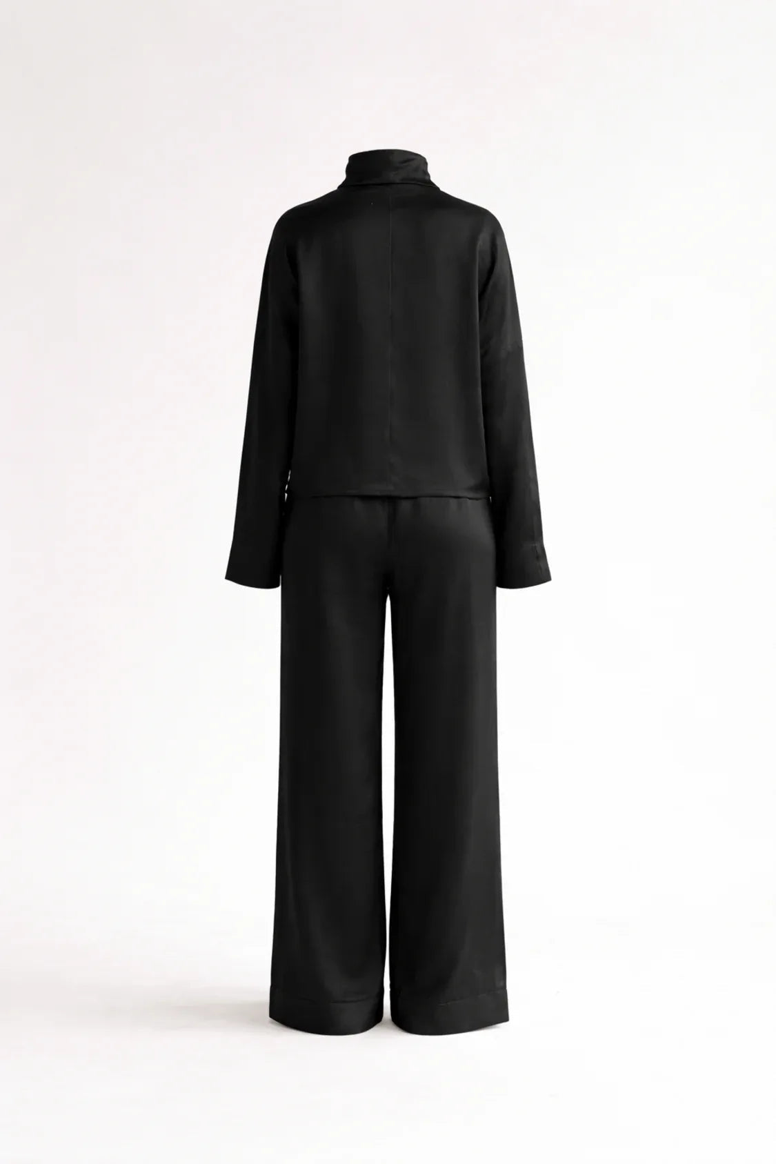Silk/Linen Clothing Set - Black