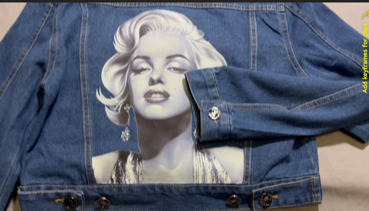 DON JOHN Women's Jean Jacket with Marilyn Monroe print