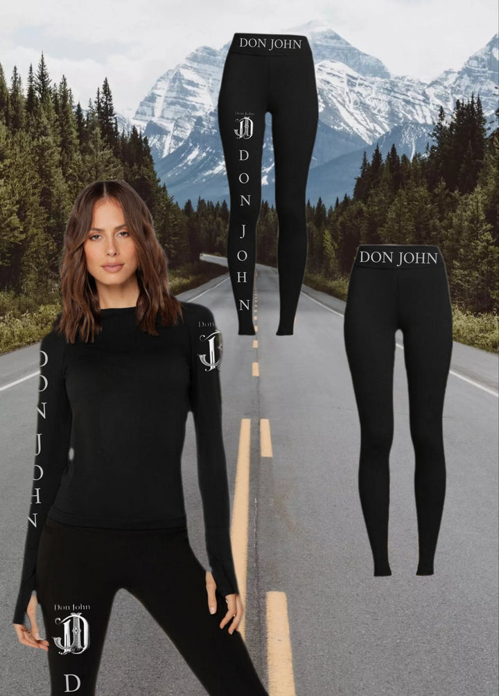 DON JOHN -Women's Yoga Outfit Sets with Hooded Top