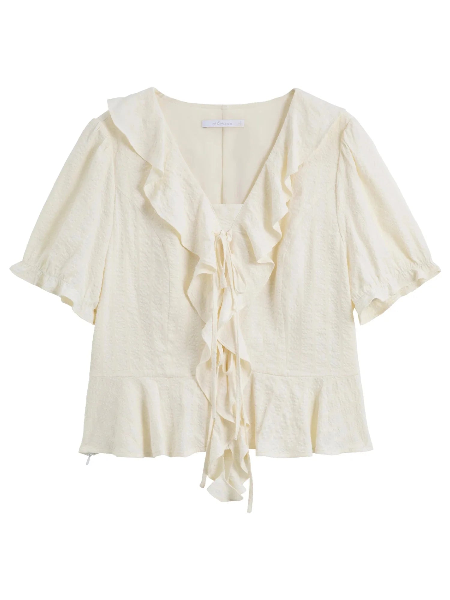 Women’s Plus Size Ruffled Blouse & Skirt Set