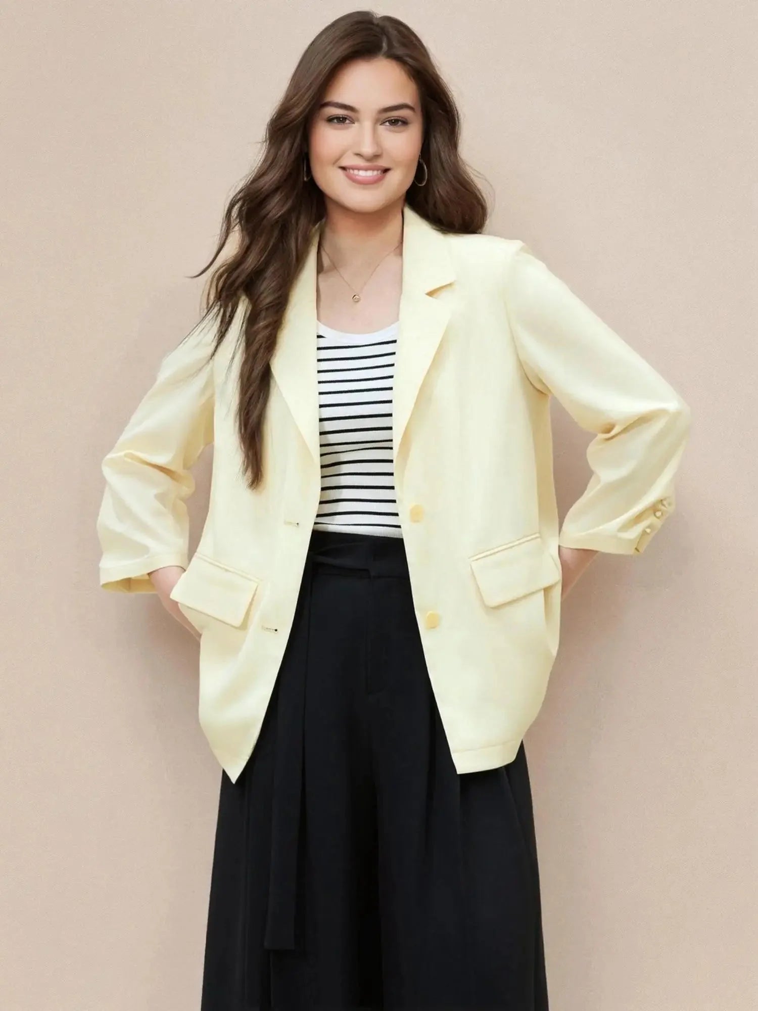 Plus Size Sun Protection Blazer Chic Cool-Touch Jacket
