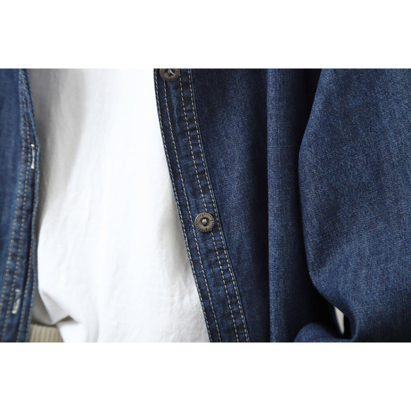 Single-breasted Mid-length Long-sleeve Hooded Trench Coat