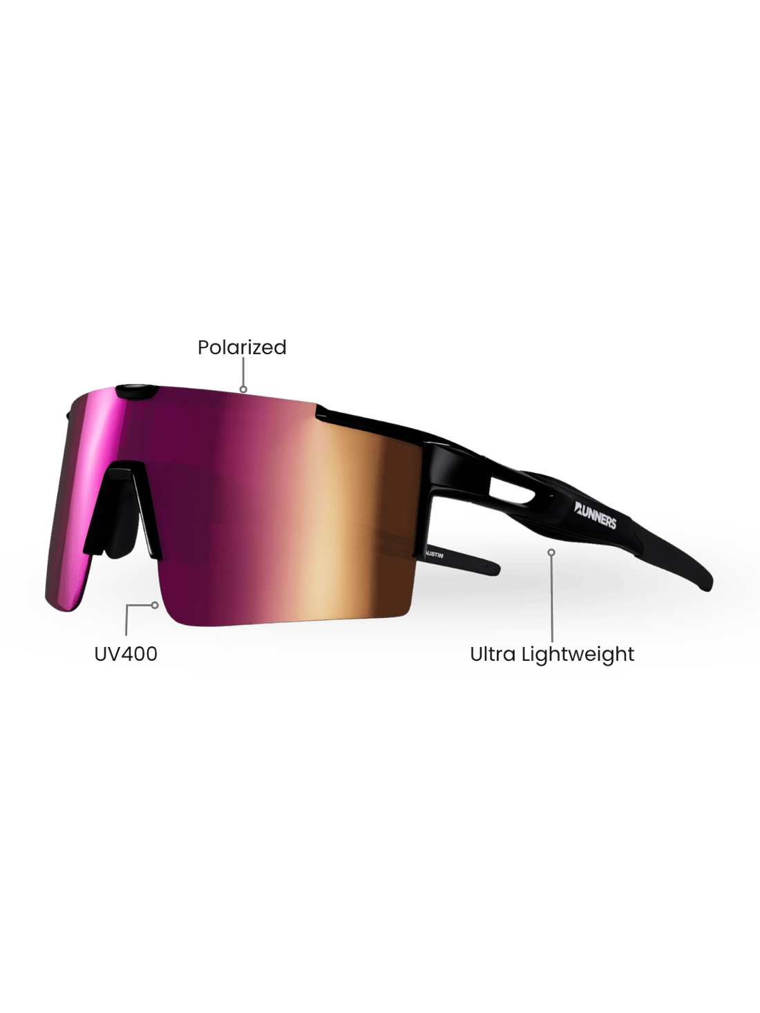 Cherry Pink Polarized Cycling & Sport Sunglasses - UV400 for Men & Women