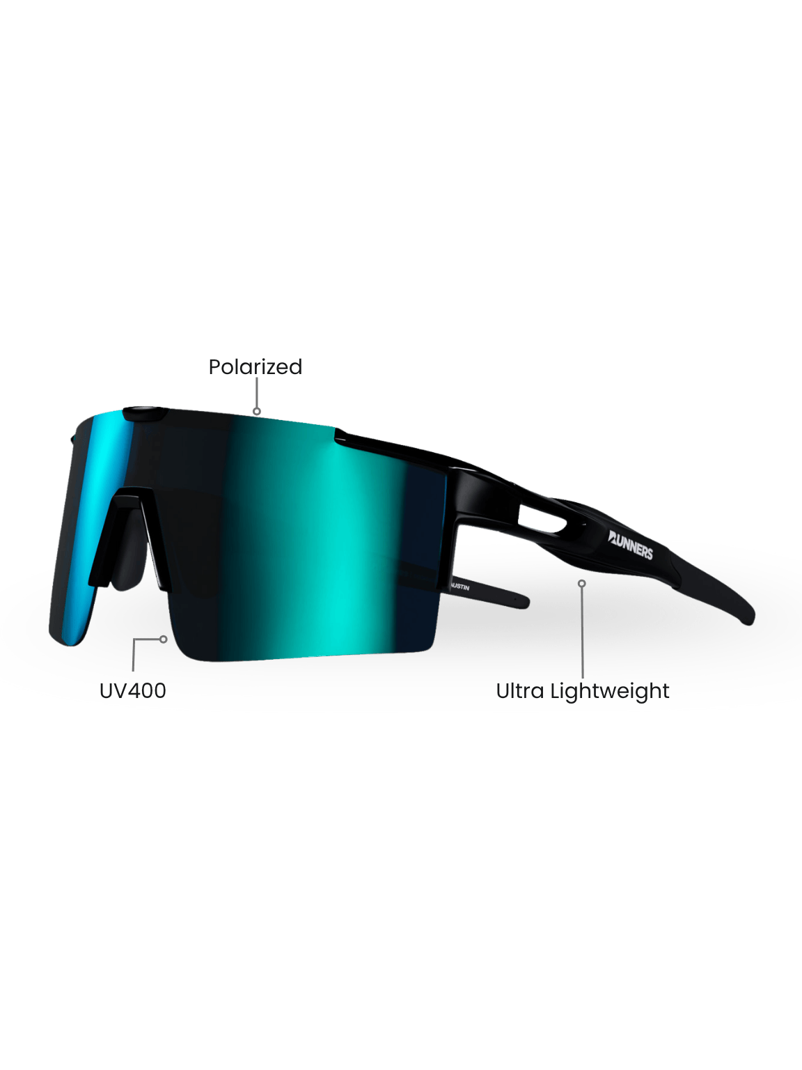 Ice Blue Polarized Cycling & Sport Sunglasses - UV400 for Men & Women