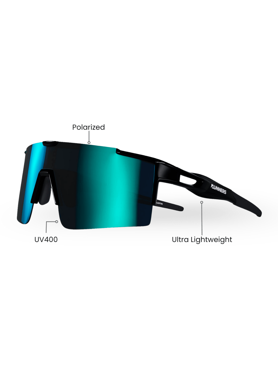 Ice Blue Polarized Cycling & Sport Sunglasses - UV400 for Men & Women
