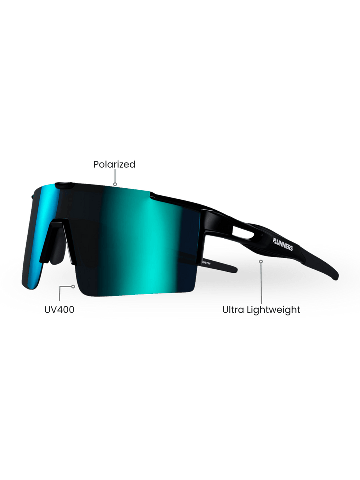 Ice Blue Polarized Cycling & Sport Sunglasses - UV400 for Men & Women